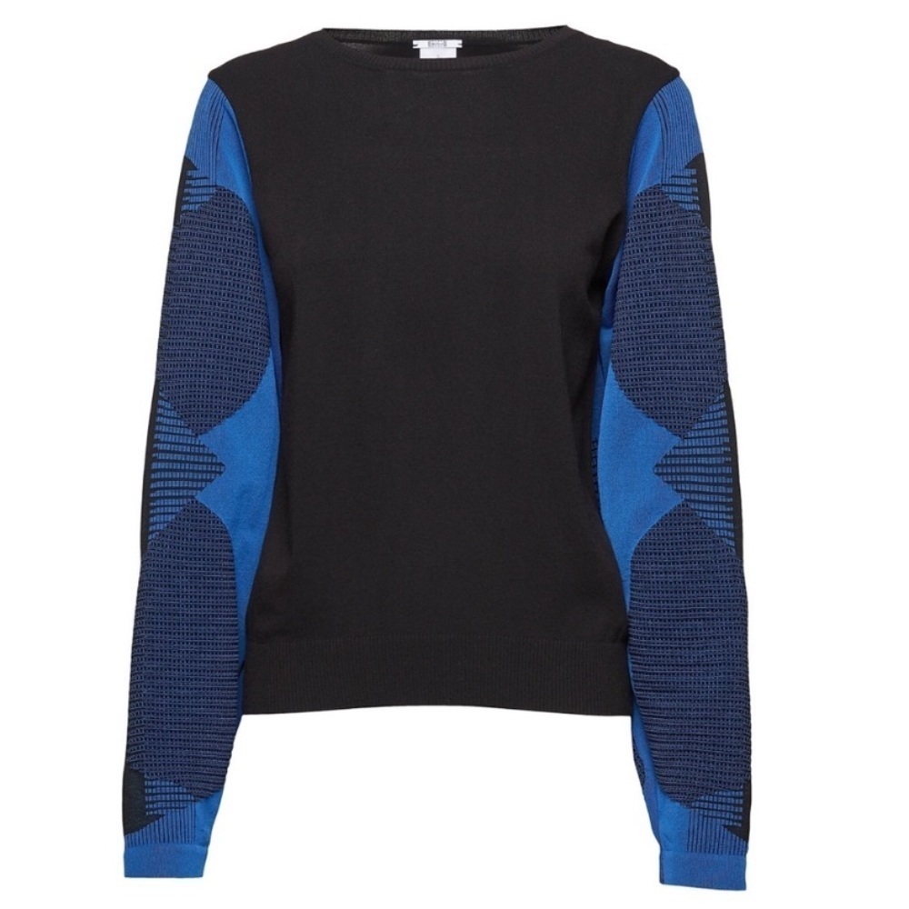 Wolford‎ || Trinity Knit Sweater 3D Blue Black